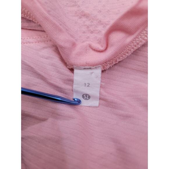 Lululemon Pullover Womens 12 Run Swiftly Long Sleeves Thumbholes Light Pink - Picture 7 of 9